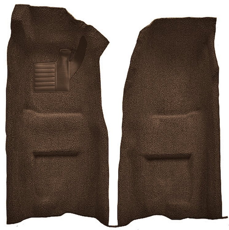 Molded Loop Front Interior Carpet for 1968 Chevrolet Corvette Coupe and Roadster [Automatic, Mass Backing, Dark Brown]