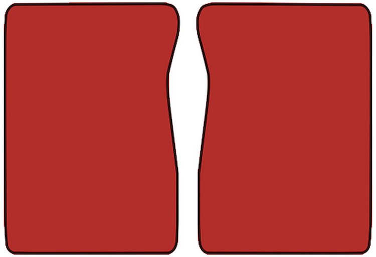 Molded Loop Floor Mats for 1971-1973 C/K Series Chevrolet and GMC Trucks [2-Piece, Automatic/4-Speed, High Tunnel, Red]