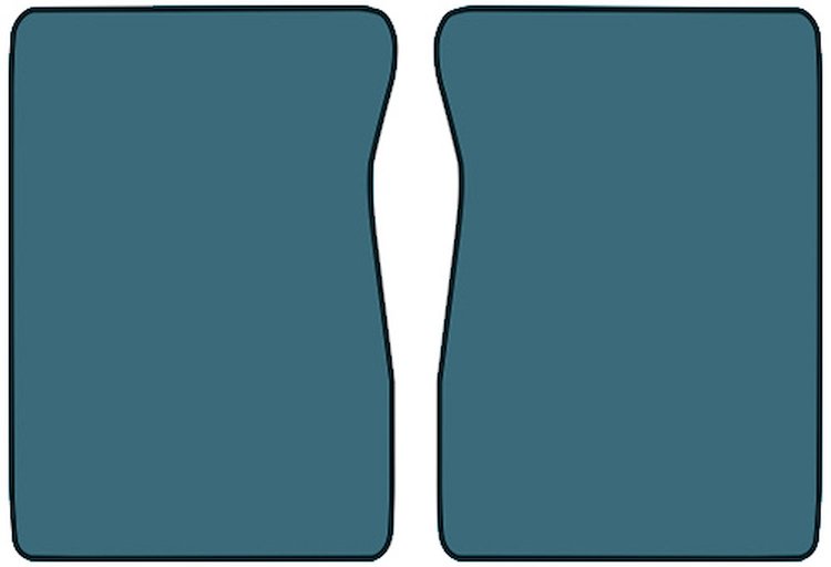 Molded Loop Floor Mats for 1971-1973 C/K Series Chevrolet and GMC Trucks [2-Piece, Automatic/4-Speed, High Tunnel, Medium Blue]