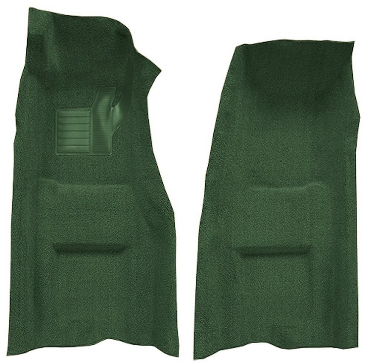 Molded Loop Front Interior Carpet for 1969 Chevrolet Corvette Coupe and Roadster [Automatic, Mass Backing, Dark Green]