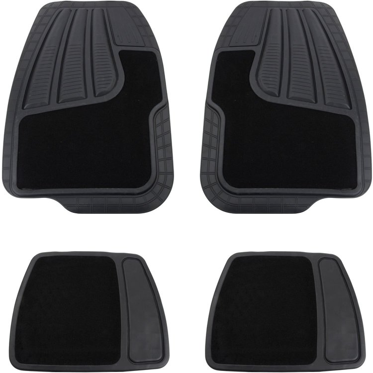 Carpet/Rubber Floor Mats Black