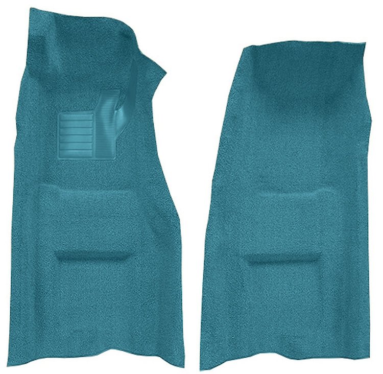 Molded Loop Front Interior Carpet for 1969 Chevrolet Corvette Coupe and Roadster [Automatic, Mass Backing, Medium Blue]