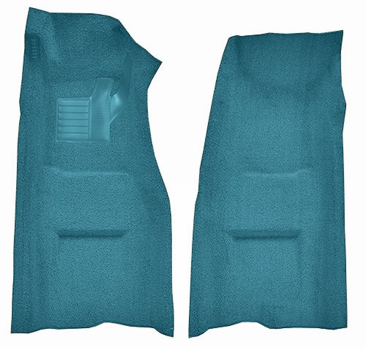 Molded Loop Front Interior Carpet for 1969-1970 Chevy Corvette Coupe and Roadster [Automatic, OE Jute Backing, Medium Blue]