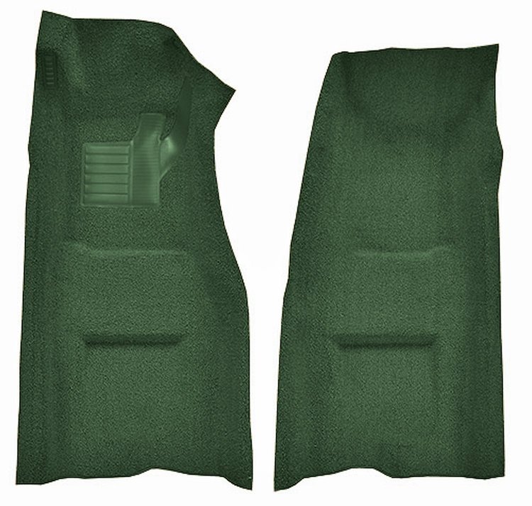 Molded Loop Front Interior Carpet for 1969-1970 Chevy Corvette Coupe and Roadster [Automatic, Mass Backing, Dark Green]