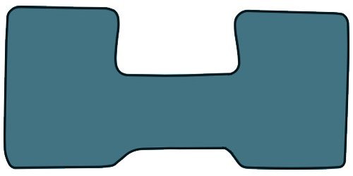 Molded Loop Floor Mats for 1971-1973 C Series Chevrolet and GMC Trucks [1-Piece, Automatic, Column Shift, Medium Blue]