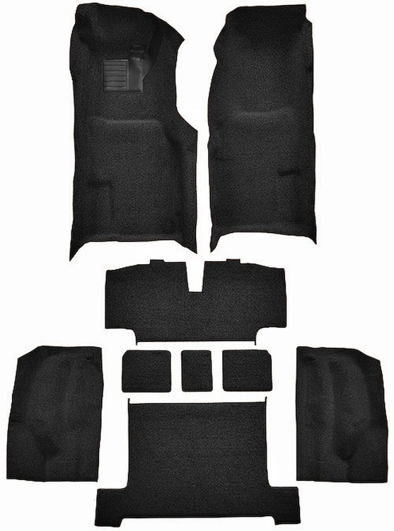 Molded Loop Complete Interior Carpet for 1969 Chevy Corvette Coupe & Roadster [Automatic, Mass Backing, Black]