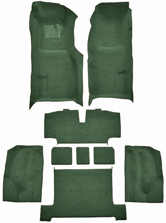 Molded Loop Complete Interior Carpet for 1969 Chevy Corvette Coupe & Roadster [Automatic, Mass Backing, Dark Green]