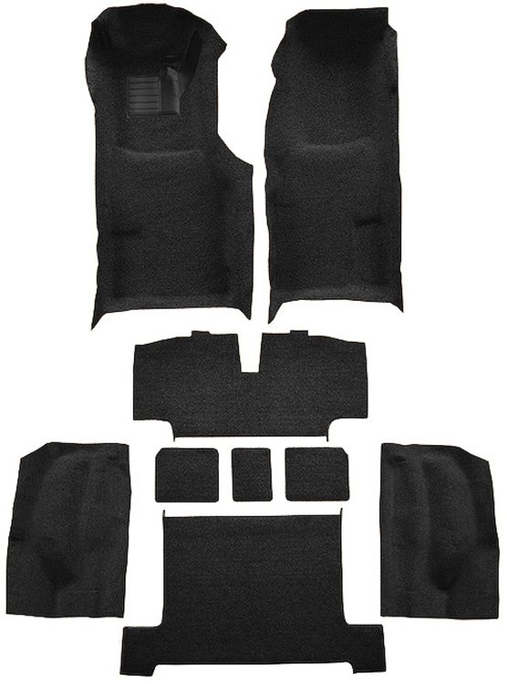 Molded Loop Complete Interior Carpet for 1969-1970 Chevy Corvette Coupe & Roadster [Automatic, Mass Backing, Black]