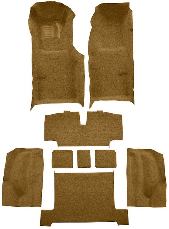 Molded Loop Complete Interior Carpet for 1969-1970 Chevy Corvette Coupe & Roadster [Automatic, Mass Backing, Medium Saddle]