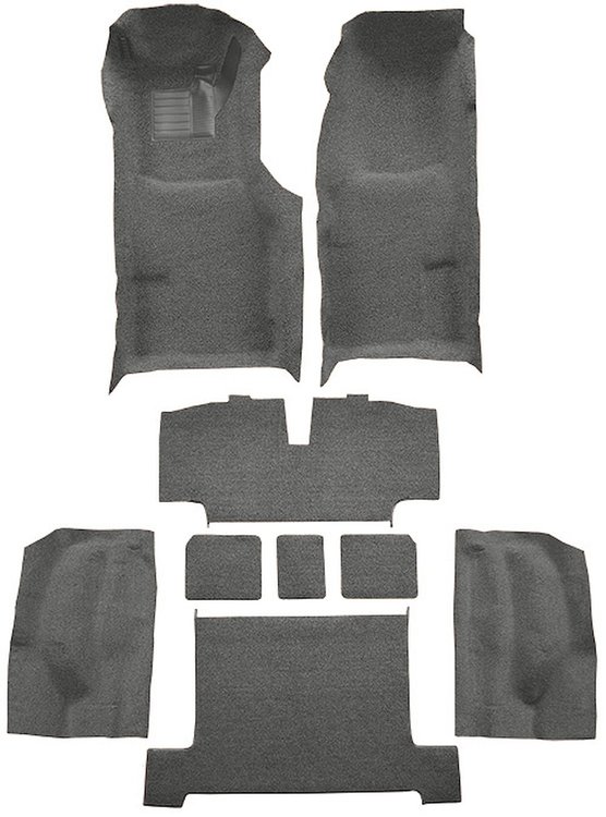 Molded Loop Complete Interior Carpet for 1969-1970 Chevy Corvette Coupe & Roadster [Automatic, Mass Backing, Gunmetal Gray]