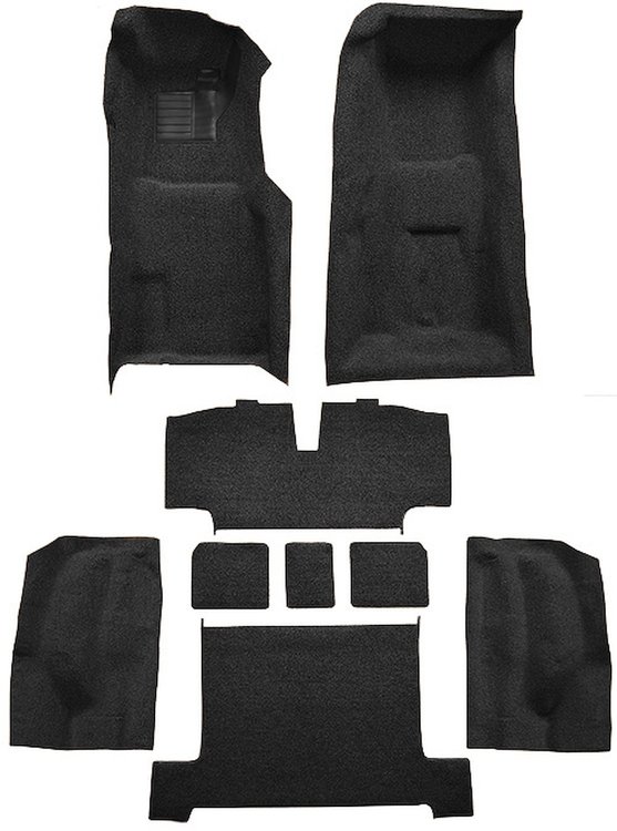 Molded Loop Complete Interior Carpet for 1969 Chevy Corvette Coupe & Roadster [4-Speed, Mass Backing, Black]