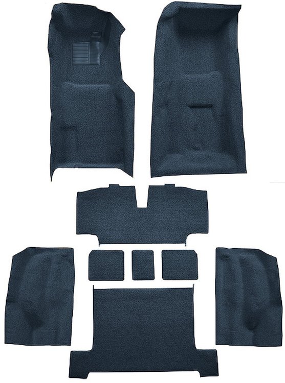 Molded Loop Complete Interior Carpet for 1969 Chevy Corvette Coupe & Roadster [4-Speed, Mass Backing, Dark Blue]