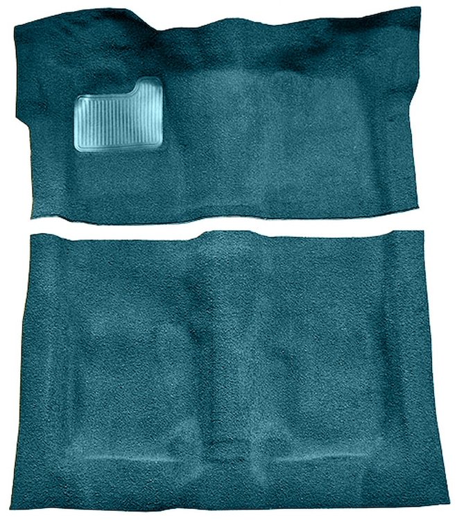 Molded Loop Carpet Fits Select 1973 Buick, Chevrolet, GMC, Oldsmobile, Pontiac A-Body [Mass Backing, Auto Trans, Medium Blue]