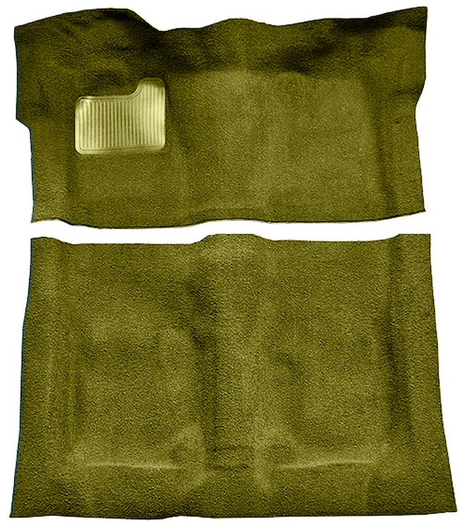 Molded Loop Carpet Fits Select 1973 Buick, Chevrolet, GMC, Oldsmobile, Pontiac A-Body [Mass Backing, Auto Trans, Ivy Gold]