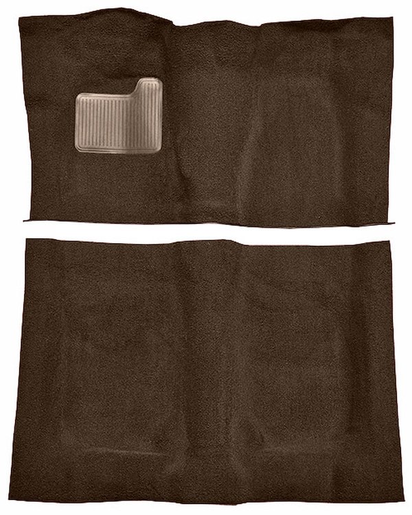 Molded Loop Carpet Fits Select 1973 Buick, Chevrolet, GMC, Oldsmobile, Pontiac A-Body [OE-Style Backing, 4-Speed,Dark Brown]