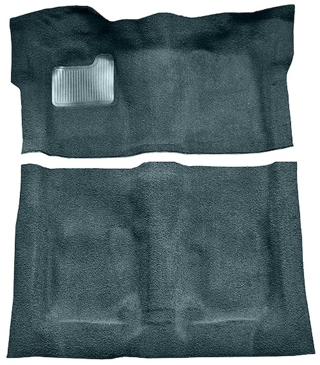 Molded Cut Pile Carpet Fits Select 1974-1975 Buick, Chevy, GMC, Olds., Pontiac A-Body [OE-Style Backing, Auto Trans, Powder Bl]
