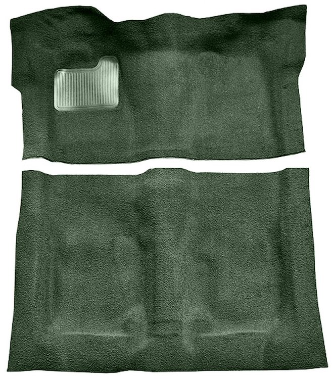 Molded Cut Pile Carpet Fits Select 1974-1975 Buick, Chevy, GMC, Olds., Pontiac A-Body [OE-Style Backing, Auto Trans, Sage Green]