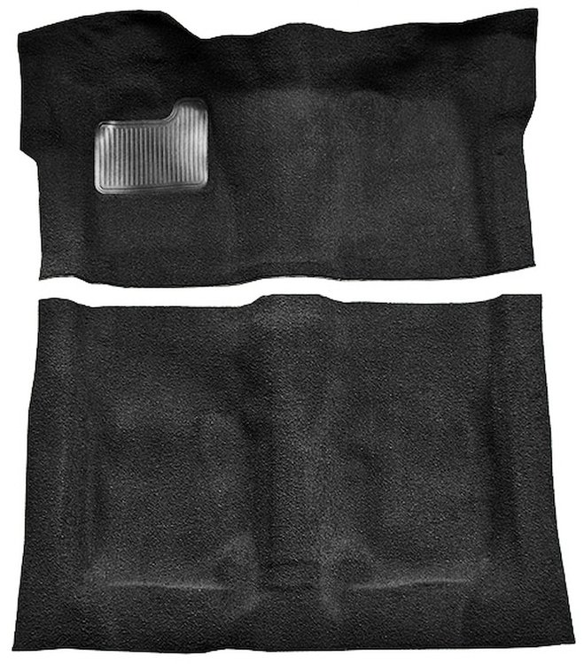 Molded Cut Pile Carpet Fits Select 1974-1975 Buick, Chevy, GMC, Olds., Pontiac A-Body [Mass Backing, Auto Trans, Black]