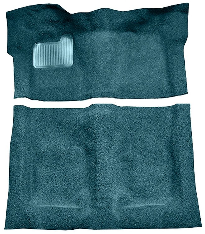 Molded Cut Pile Carpet Fits Select 1974-1975 Buick, Chevy, GMC, Olds., Pontiac A-Body [Mass Backing, Auto Trans, Blue]