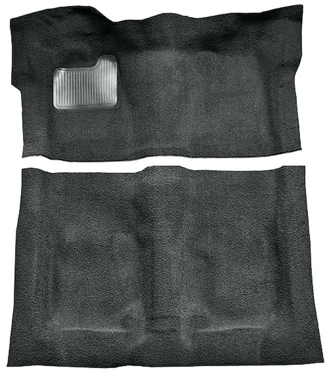 Molded Cut Pile Carpet Fits Select 1974-1975 Buick, Chevy, GMC, Olds., Pontiac A-Body [Mass Backing, Auto Trans, Dark Gray]