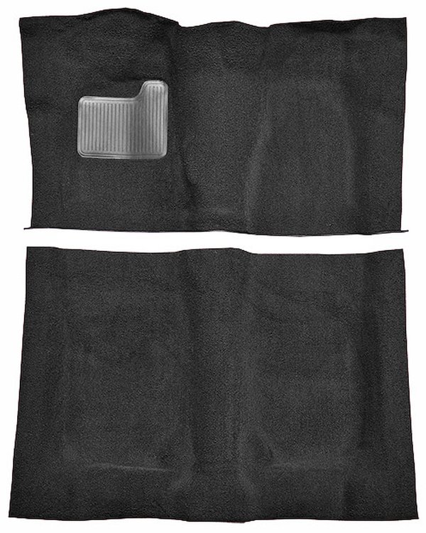 Molded Cut Pile Carpet for 1974-1975 Chevrolet El Camino, Malibu, Pontiac LeMans [OE-Style Backing, 4-Speed, Black]