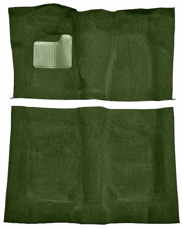 Molded Cut Pile Carpet for 1974-1975 Chevrolet El Camino, Malibu, Pontiac LeMans [OE-Style Backing, 4-Speed, Willow Green]