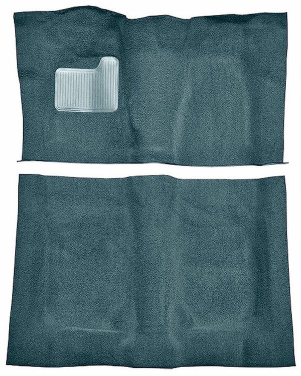 Molded Cut Pile Carpet for 1974-1975 Chevrolet El Camino, Malibu, Pontiac LeMans [Mass Backing, 4-Speed, Powder Blue]