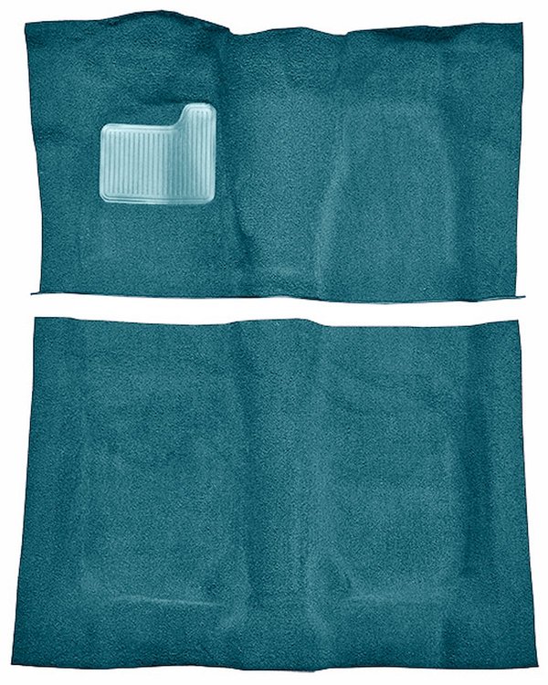 Molded Cut Pile Carpet for 1974-1975 Chevrolet El Camino, Malibu, Pontiac LeMans [Mass Backing, 4-Speed, Blue]