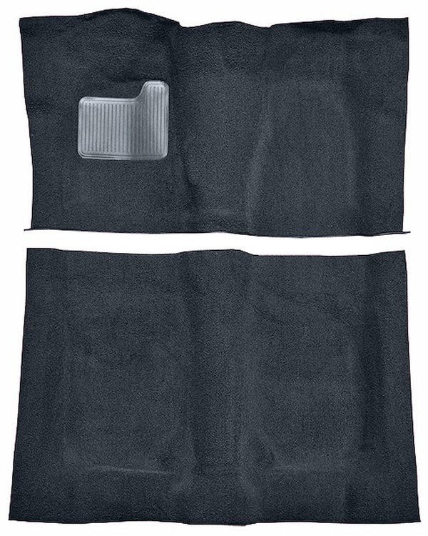 Molded Cut Pile Carpet for 1974-1975 Chevrolet El Camino, Malibu, Pontiac LeMans [Mass Backing, 4-Speed, Navy Blue]