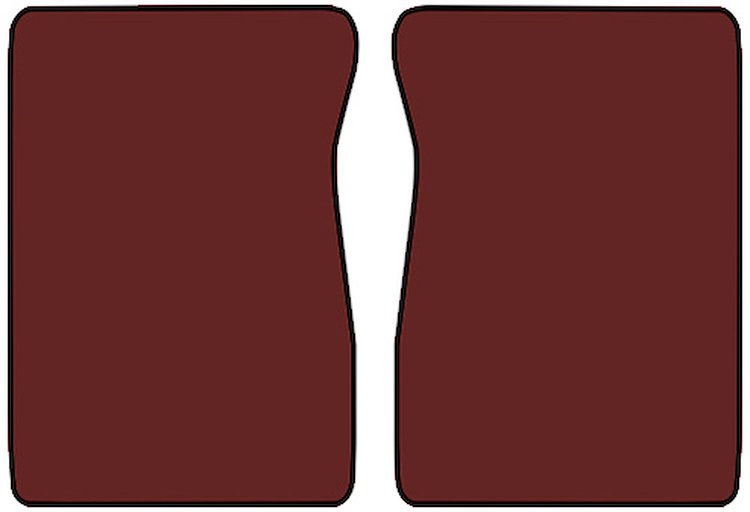 Molded Cut Pile Floor Mats for 1975-1980 C/K Series Chevrolet and GMC Trucks [2-Piece, Oxblood]
