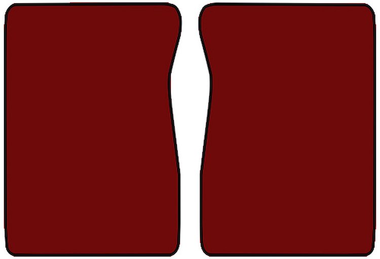 Molded Cut Pile Floor Mats for 1975-1980 C/K Series Chevrolet and GMC Trucks [2-Piece, Dark Red]