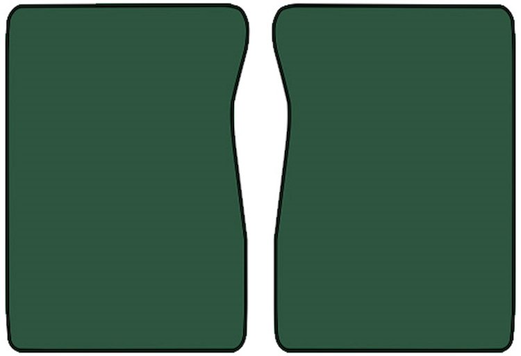 Molded Cut Pile Floor Mats for 1981-1986 C/K Series Chevrolet and GMC Trucks [2-Piece, Automatic/4-Speed, Jade]