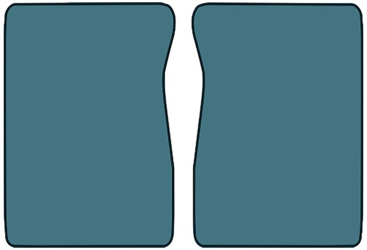 Molded Cut Pile Floor Mats for 1981-1986 C/K Series Chevrolet and GMC Trucks [2-Piece, Automatic/4-Speed, Blue]