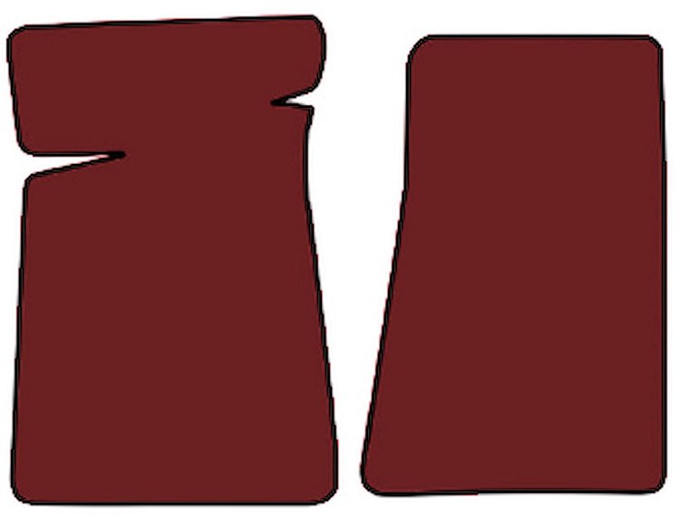 Molded Cut Pile Floor Mats for 1978-1987 Chevrolet El Camino, GMC Caballero [2-Piece, Maroon]