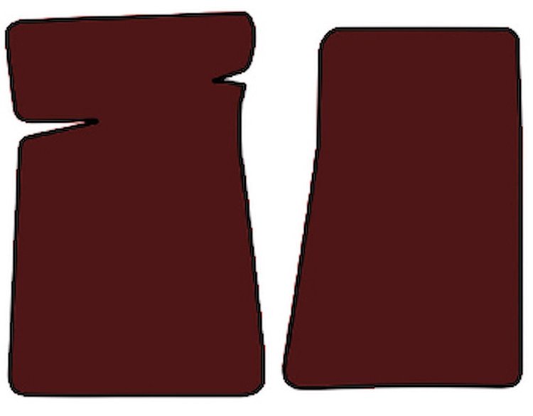 Molded Cut Pile Floor Mats for 1978-1987 Chevrolet El Camino, GMC Caballero [2-Piece, Claret/Oxblood]