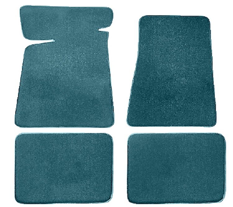 Molded Cut Pile Floor Mats for 1978-1981 Buick Regal, 1984-1987 Buick Regal Grand National [4-Piece, Blue]