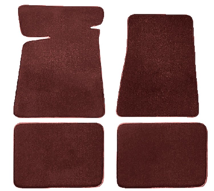 Molded Cut Pile Floor Mats for 1978-1981 Buick Regal, 1984-1987 Buick Regal Grand National [4-Piece, Claret/Oxblood]