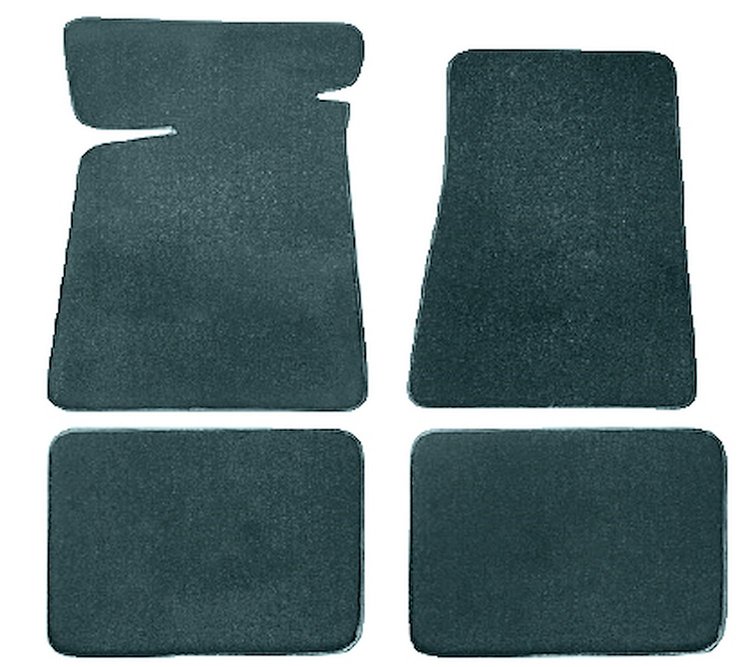 Molded Cut Pile Floor Mats Fits Select 1978-1987 Buick, Chevrolet, Oldsmobile, Ponitac Models [4-Piece, Federal Blue]
