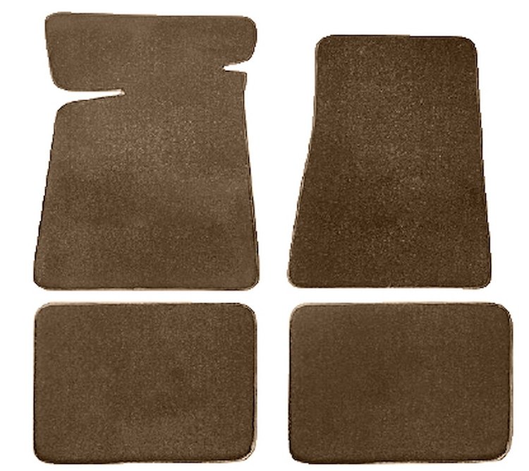 Molded Cut Pile Floor Mats Fits Select 1978-1987 Buick, Chevrolet, Oldsmobile, Ponitac Models [4-Piece, Cognac]