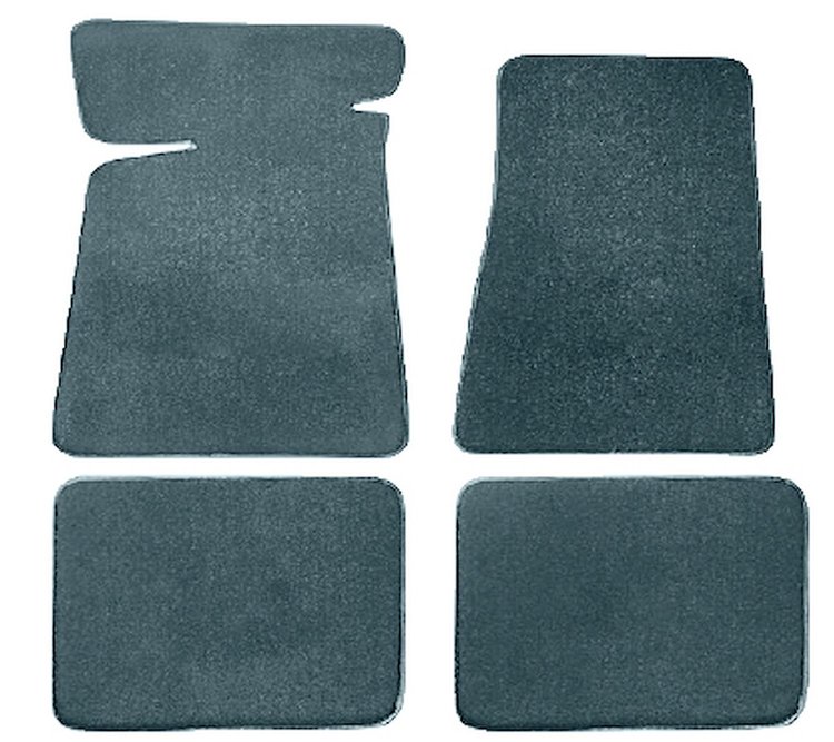 Molded Cut Pile Floor Mats Fits Select 1978-1987 Buick, Chevrolet, Oldsmobile, Ponitac Models [4-Piece, Steel Blue/Crystal Blue]