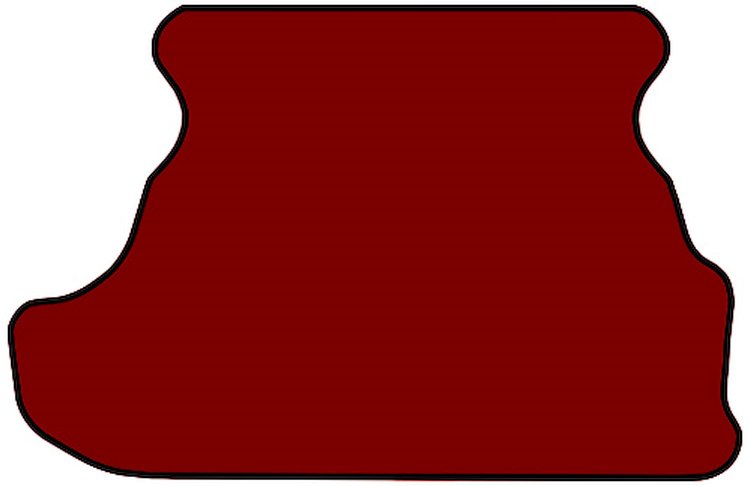 Molded Cut Pile Trunk Mat for 1979-1993 Ford Mustang [Red]