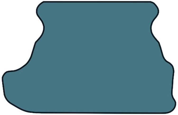 Molded Cut Pile Trunk Mat for 1979-1993 Ford Mustang [Blue]