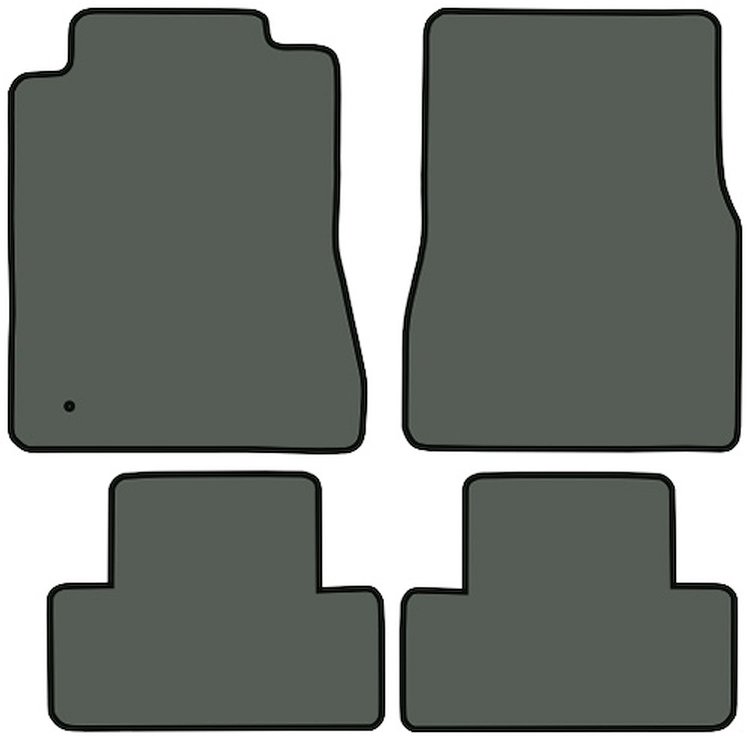 Molded Cut Pile Floor Mats for 2005-2009 Ford Mustang [No Logo, 4-Piece, Opal]