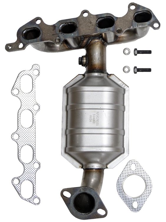 Catalytic Converter Fits Select 2003-2005 Kia Rio Sedan/Wagon 1.6L L4 [Front]