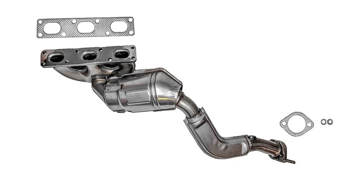Catalytic Converter Fits 2000 BMW 323Ci, 1999-2000 323i, 528i, Z3, 1999 BMW 323is w/2.5l, 2.8L I6 Eng. [Front]