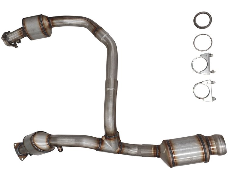 Catalytic Converter Fits Select 2014-2020 Cadillac Escalade, Chevy & GMC Trucks, Tahoe, Suburban, Yukon w/6.2L V8 Eng. [Front]