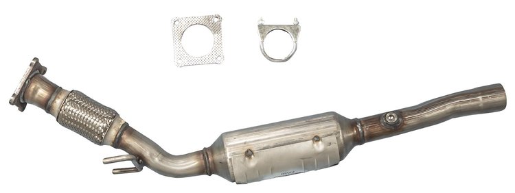 Catalytic Converter Fits Select 2006-2010 Volkswagen Beetle Models w/1.6 L Turbocharged 4 cyl. & 2.5L L5 Eng. [Front]