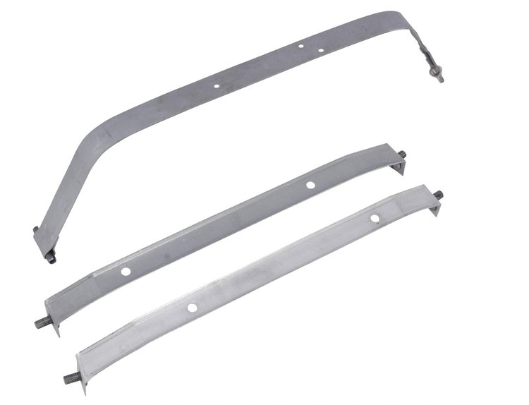 Fuel Tank Straps Fits Select 1976-1986 Jeep CJ's and 1987-1990 Jeep Wrangler YJ Models w/Steel Tank [15-Gallon Tank]