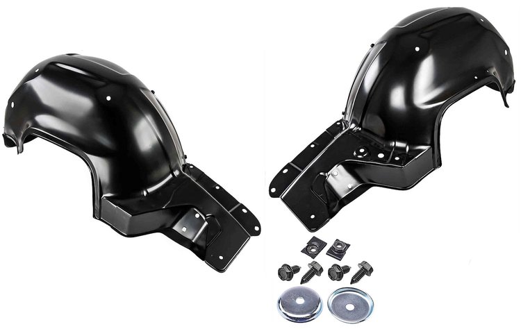 Front Inner Fender & Hardware Kit for 1967-1968 Chevrolet Camaro [Black OE Hardware]