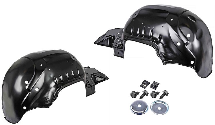 Front Inner Fender & Hardware Kit for 1969 Chevrolet Camaro [Black OE Hardware]